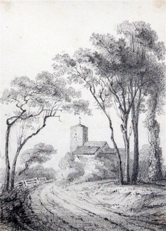 Alexander Nasmyth (1758-1840) Ore Church, near Hastings, 7 x 5in.